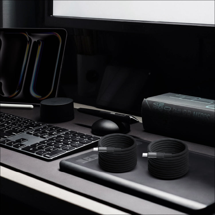 Momax Mag.link 240W USB-C to USB-C Magnetic Cable | Black Momax Mag.link 240W USB-C to USB-C Magnetic Cable | Black